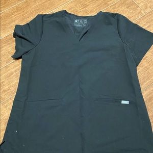 Figs black Casma three pocket scrub top